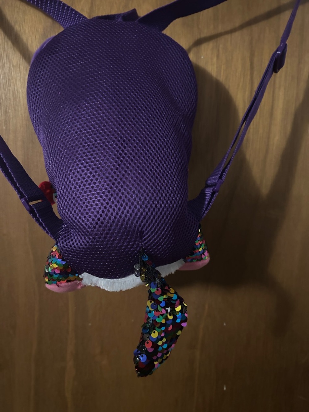 Ty Sequined Cat Backpack in Purple, Pink, Black, White - Picture 4 of 4